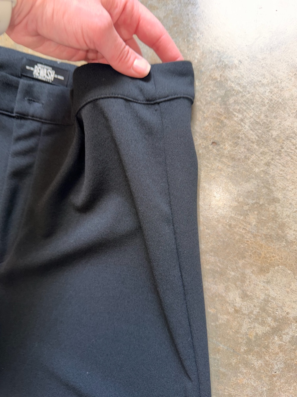 Black Wide Leg Dress Pants High Rise Flare Size 25 Work Career - Picture 7 of 14